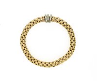 Armband Fope Dame Flex'It in Gelbgold Diamante 0.58 Ct 418B-BBRM - 418B-BBRM